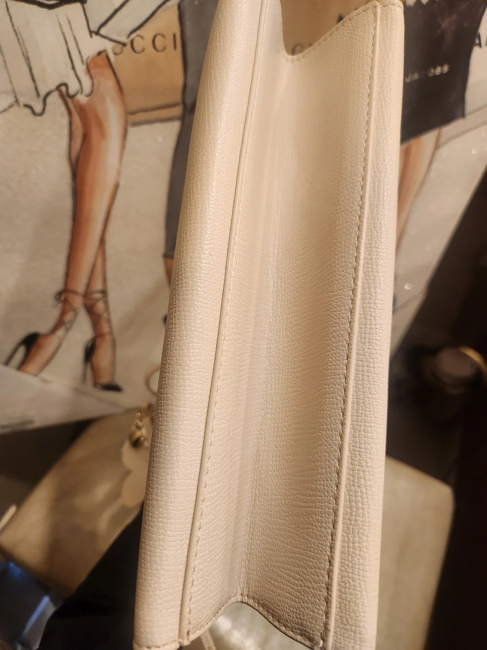 Ted Baker Cream Small Tote Bag W Floral Bag Charm NWT - Picture 6 of 7